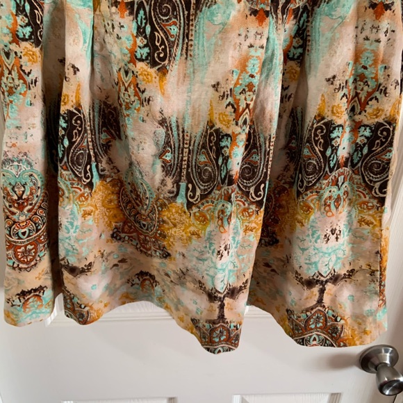 Fundamental Things Multi Print Linen Blend Skirt size 6 - Picture 6 of 8